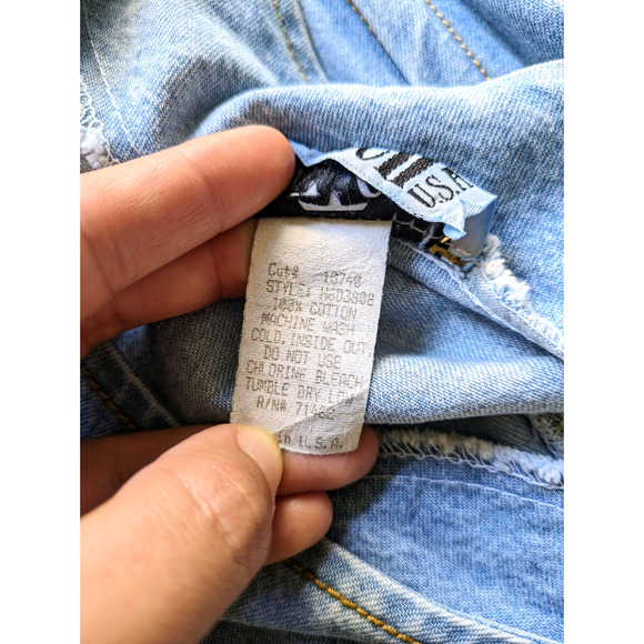 Vintage 80's/90's Denim Cotton Button Detail Midi Dress Size 5 - Picture 5 of 5